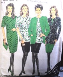 6125 LONGER JACKET,SS DRESS,TOP, SKIRT PATTERN 10-22